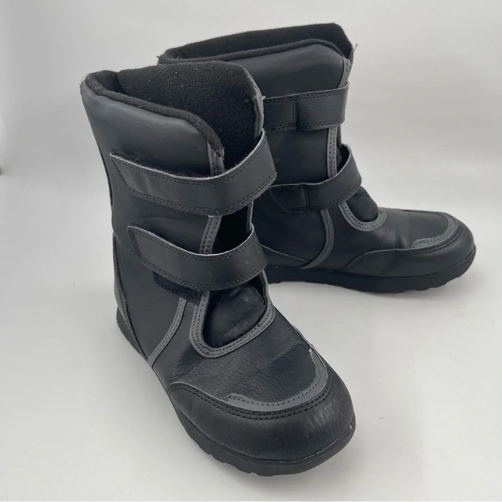 Rugged Outback Unisex Kids - SZ 2 Y - Black Hook & Loop Closure Winter Boots